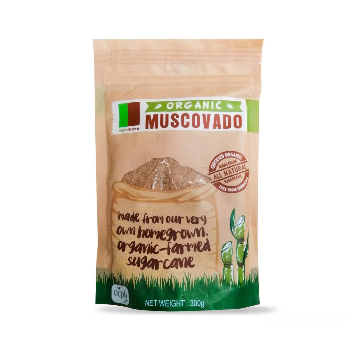 Raw Brown Organic Brown Muscovado Sugar 300g