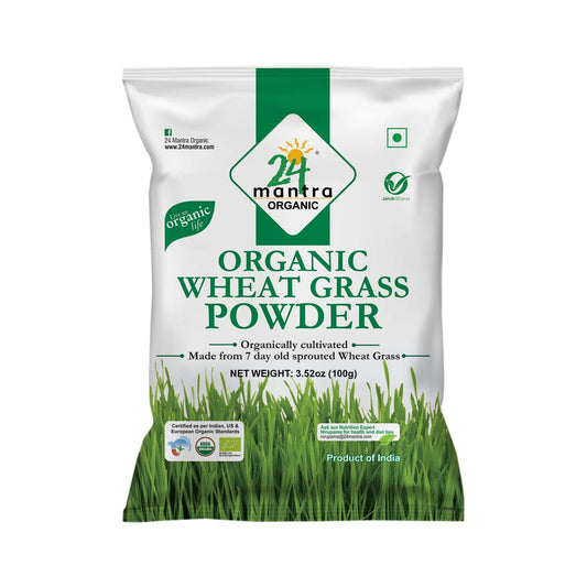 24 Mantra Organic Wheatgrass Powder 100g