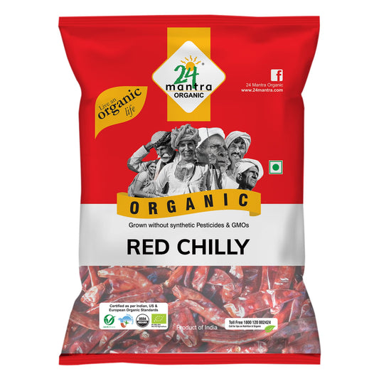 24 Mantra Organic Red Chilli Whole 100g